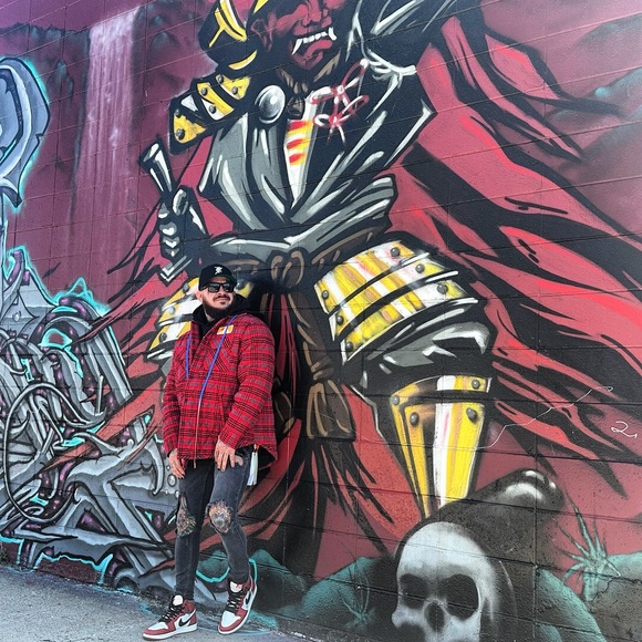 Off-white Red Flannel Jacket - Picture 3 of 7